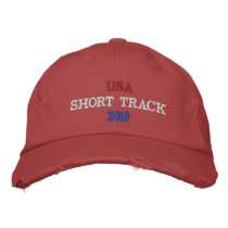 USA  SHORT TRACK  2010 EMBROIDERED BASEBALL CAP