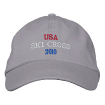 USA  SKI CROSS  2010 EMBROIDERED BASEBALL CAPS
