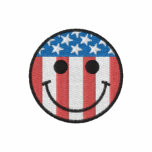 usa smiley face small embroidered shirts