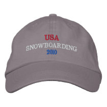 USA  SNOWBOARDING 2010 EMBROIDERED BASEBALL CAP