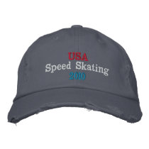 USA Speed Skating  2010 Embroidered Baseball Cap