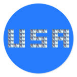 USA ROUND STICKER