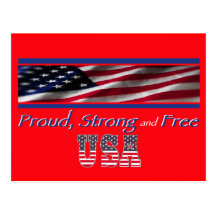 USA Strong Postcard