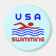 USA SWIMMING FRIDGE MAGNETS