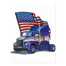 USA Truck Driver Post Cards