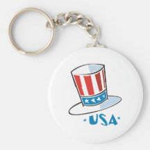 USA Uncle Sam Hat Keychain