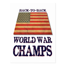 USA Undisputed back to back world war champions Postcard
