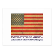 USA Undisputed back to back world war champions Post Card