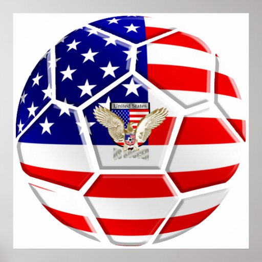 USA United States Soccer Ball gifts sports fan Print