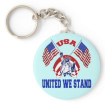 USA UNITED WE STAND KEY CHAIN