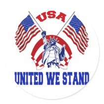 USA UNITED WE STAND STICKERS