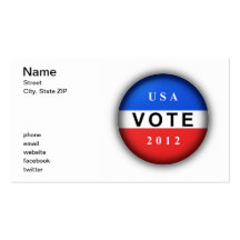 USA Vote 2012 Business Card Template