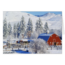 USA, Washington, Methow Valley, Barns in Cards