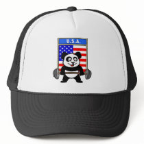 USA Weightlifting Panda Trucker Hat