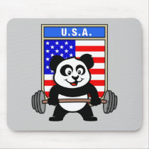 USA Weightlifting Panda Mouse Mat