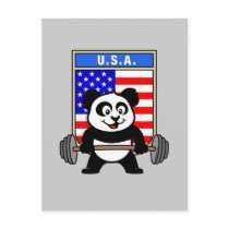 USA Weightlifting Panda Post Cards