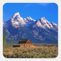 USA, Wyoming, Grand Teton National Park, Morning Square Stickers