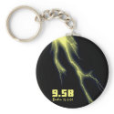 Usain Bolt 100m World Record keychain