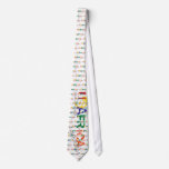 USAS White logo tie