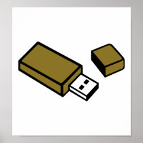 USB Key stick Poster