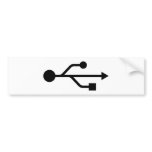 USB Logo bumper stickers
