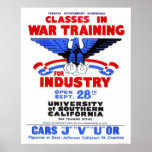 USC War Training Classes 1943 WPA posters