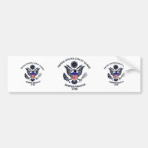 USCG Flag Emblem Bumper Sticker