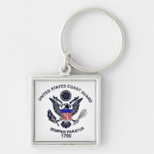 USCG Flag Emblem Key Chain