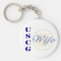 USCG Wife Keychain