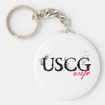 USCG, wife Keychains