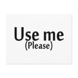 Use Me (Please) postcards