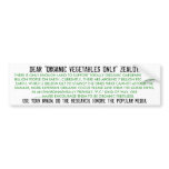 USE THE BRAIN 2- ORGANIC bumper stickers