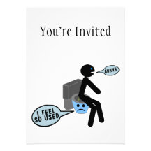 Used Toilet Personalized Invitations