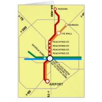 Useful Atlanta Subway Map Greeting Cards