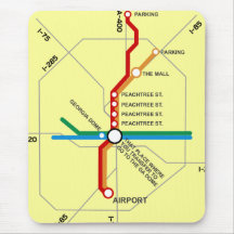 Useful Atlanta Subway Map Mousemat