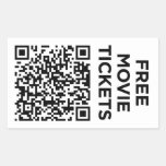 Useless QR Code: Tickets Rectangular Sticker
