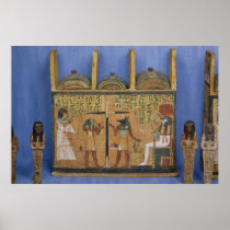 Ushabti casket with a scene of psychostasis print