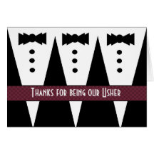 USHER Thank You - Three Tuxedos - Customisable Card