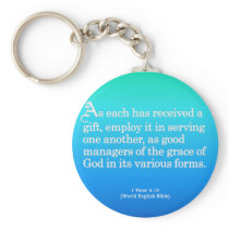 Using Gifts from God 1 Peter 4:10 Keychain