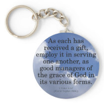 Using Gifts from God 1 Peter 4:10 Keychain