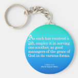 Using Gifts from God 1 Peter 4:10 Keychain
