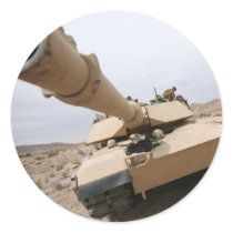 USMC M1 Abrams Round Sticker