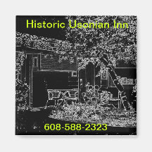 Usonian Inn magnet - neon effect