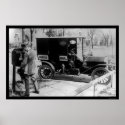 USPS Mailman and Truck 1919 posters