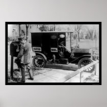 USPS Mailman and Truck 1919 Print