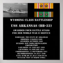 USS ARKANSAS (BB-33) POSTER