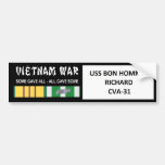 USS BON HOMME RICHARD VIETNAM WAR VETERAN BUMPER STICKERS