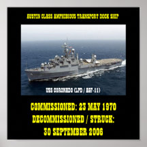 USS CORONADO (LPD / AGF - 11) POSTER