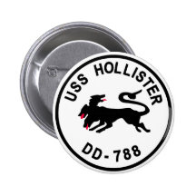 USS Hollister Pinback Button