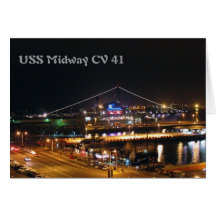 USS Midway CV41 Greeting Card
